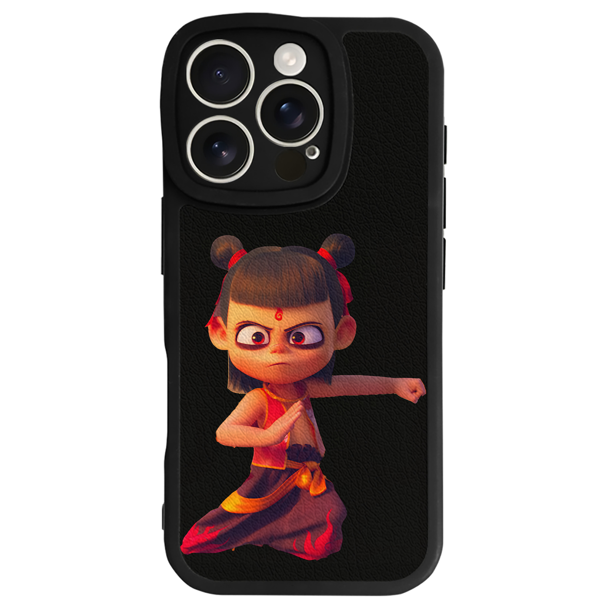 （画像用） Ne Zha 2 ナタ 魔童の大暴れ 【iPhone 16シリーズ対応】シリコンスマホケース（レザー調） 材質：シリコン